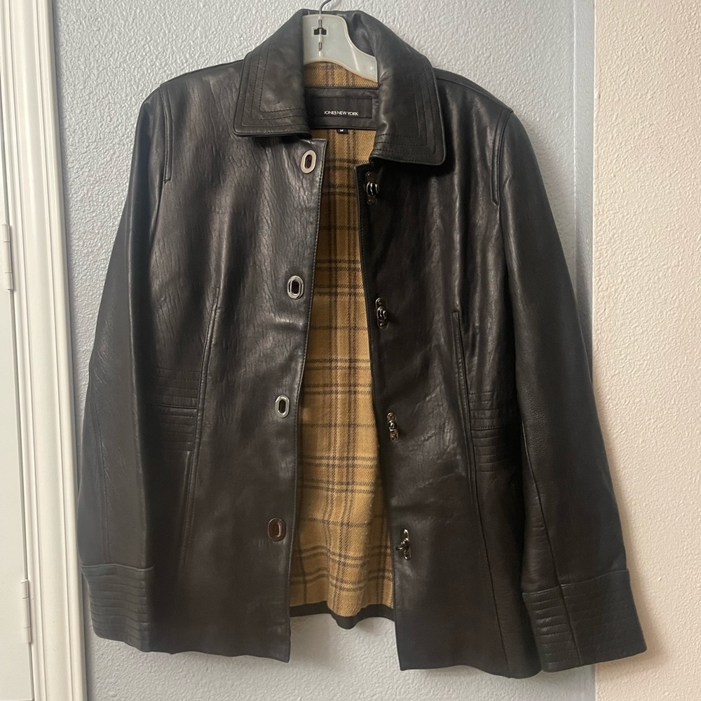 Jones New York leather coat